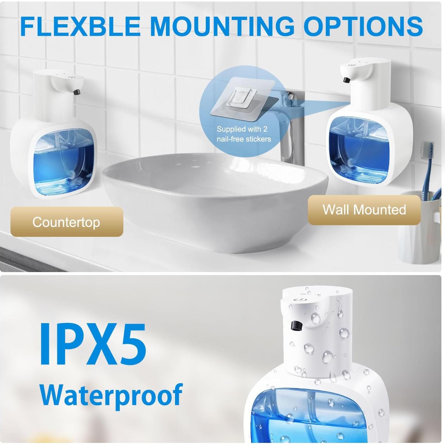 Dispensador Automático de Jabón Líquido Gotofine 500ml Blanco