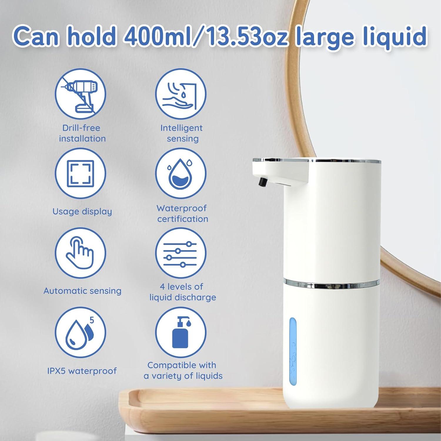 Dispensador Automático de Jabón Espumoso ARCASA 400ml USB