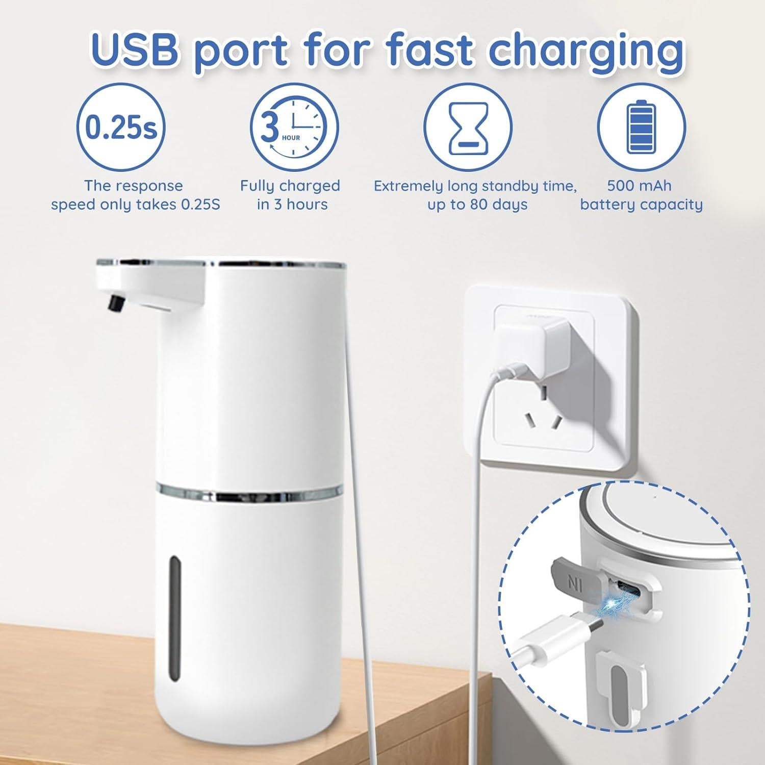Dispensador Automático de Jabón Espumoso ARCASA 400ml USB