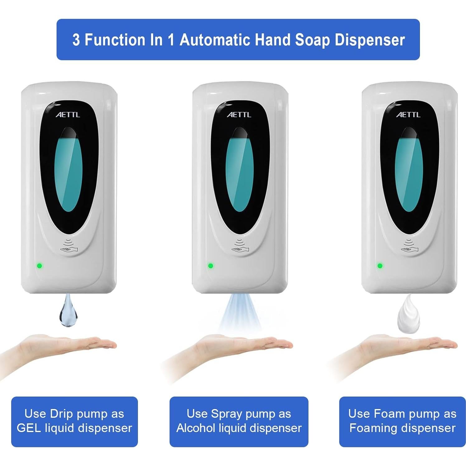 Dispensador de Jabón Espumoso Automático AETTL 1000ml Sin Contacto