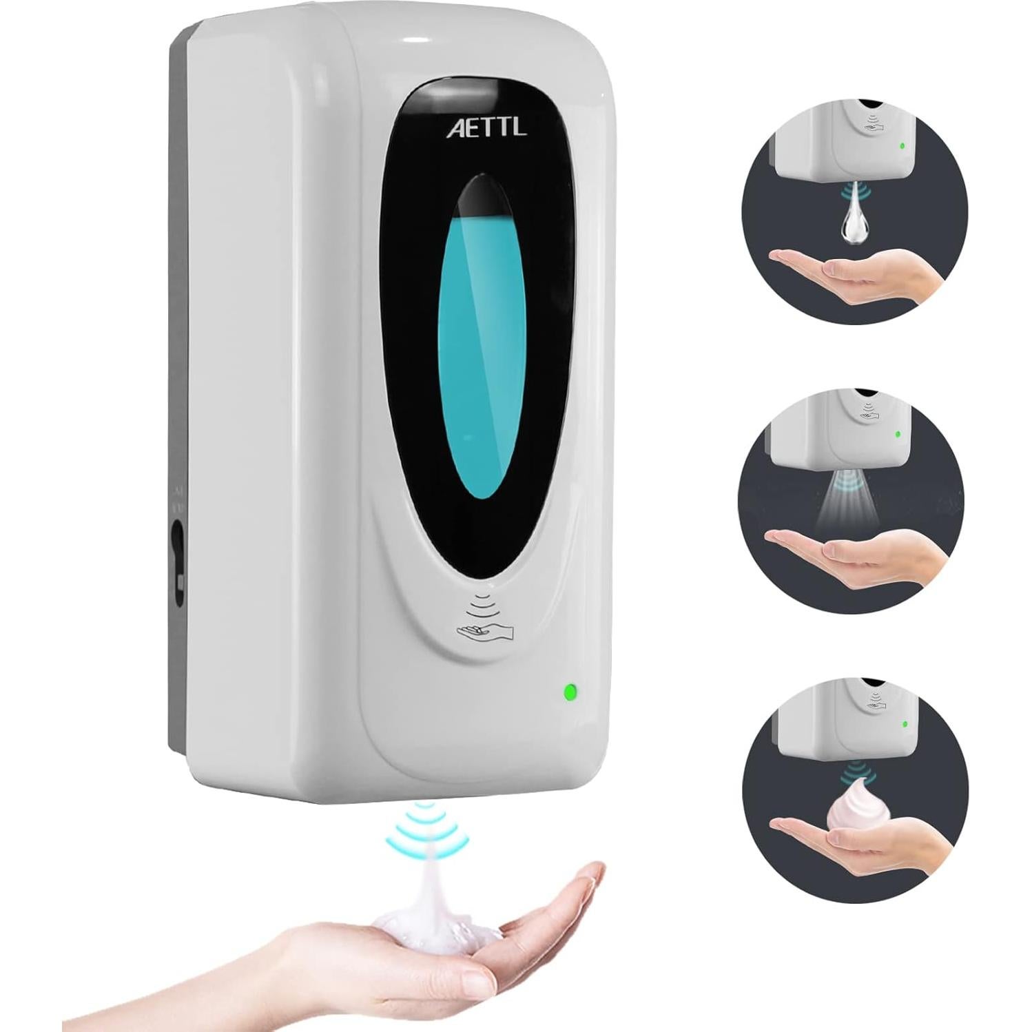 Dispensador de Jabón Espumoso Automático AETTL 1000ml Sin Contacto