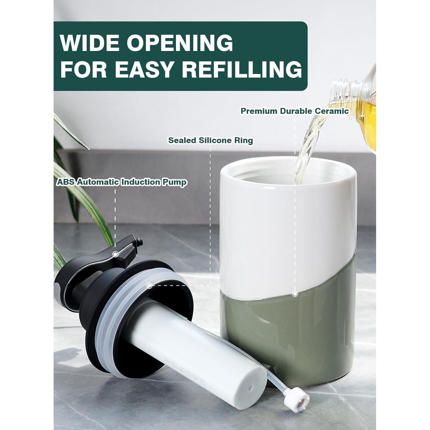 Dispensador Automático de Jabón BosilunLife Cerámico 300ml