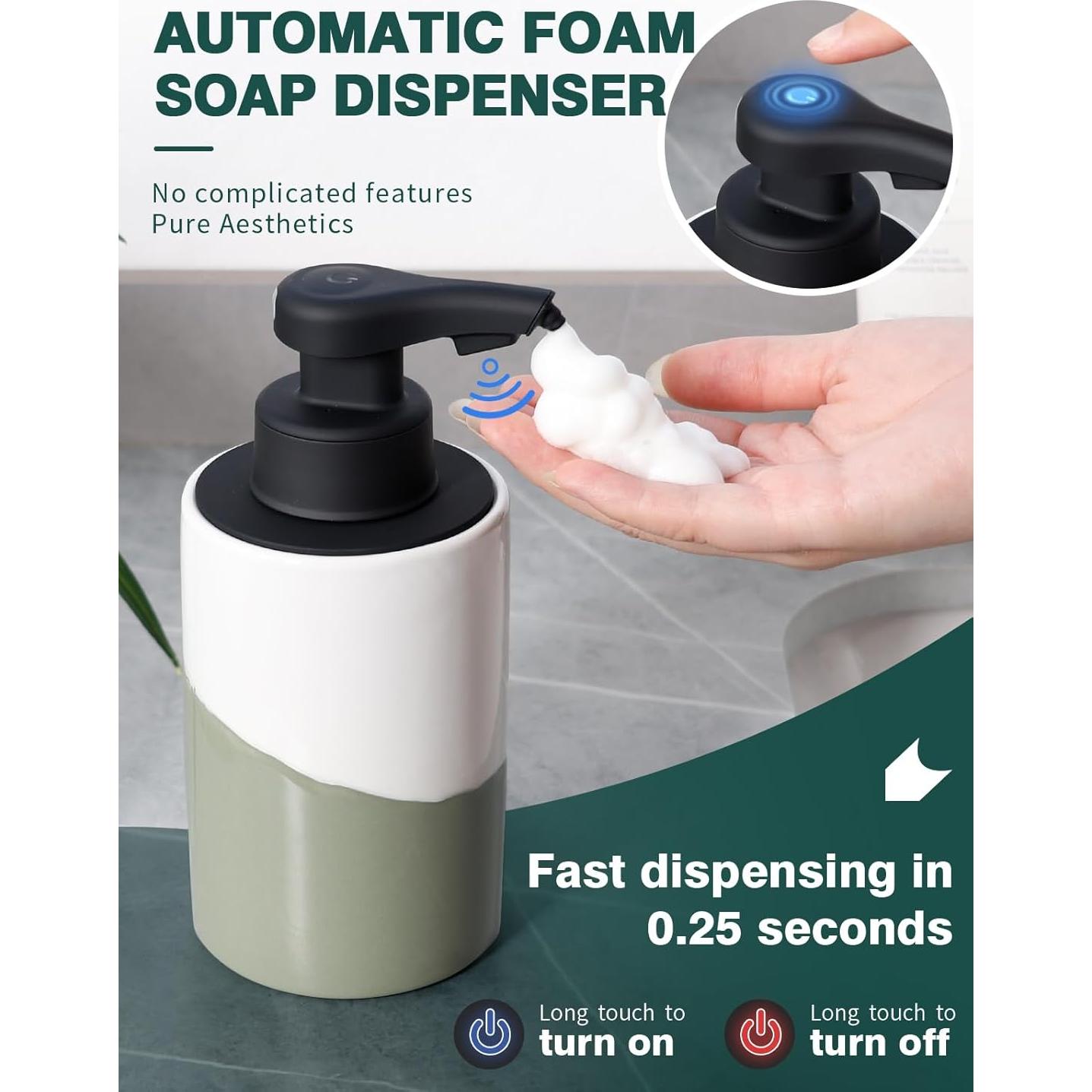 Dispensador Automático de Jabón BosilunLife Cerámico 300ml