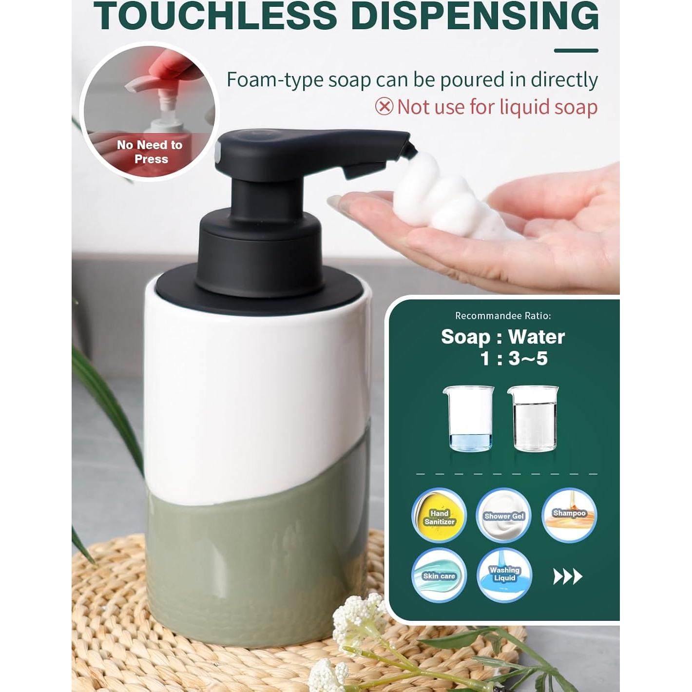 Dispensador Automático de Jabón BosilunLife Cerámico 300ml