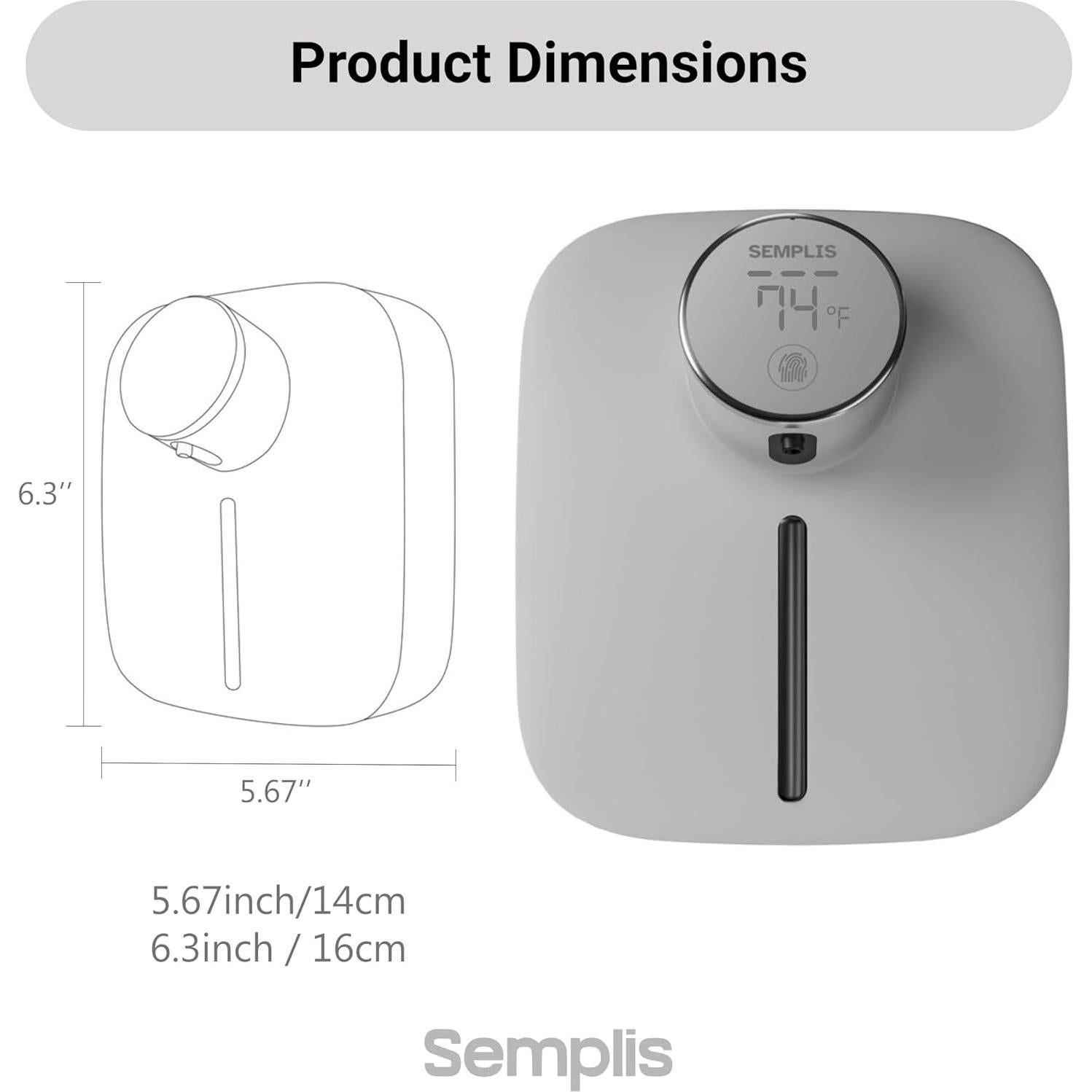 Dispensador Automático de Jabón Espumoso SEMPLIS 320 ml