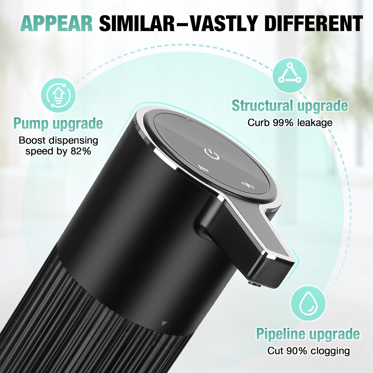 Dispensador Automático de Jabón Espumoso Monstake 400ml Negro