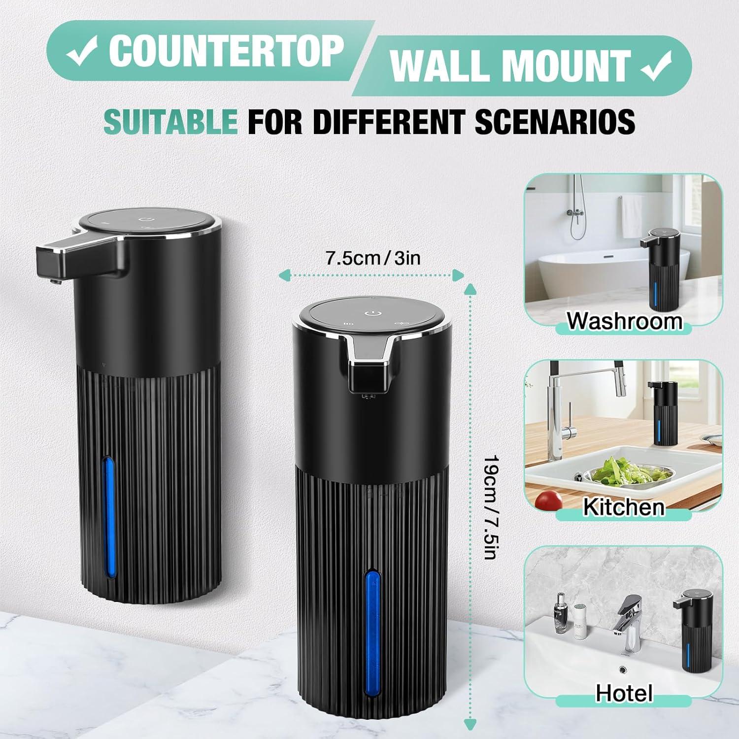 Dispensador Automático de Jabón Espumoso Monstake 400ml Negro