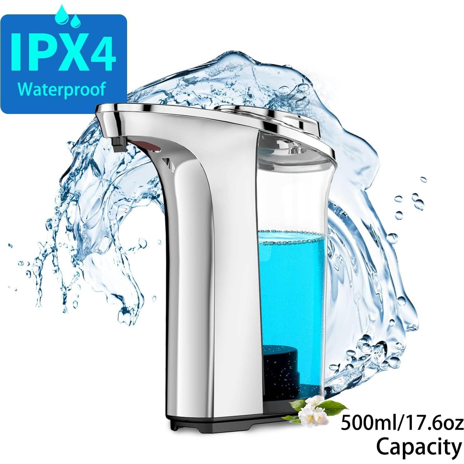 Dispensador Automático de Jabón Líquido FUNFOLLOW 500ml Plateado