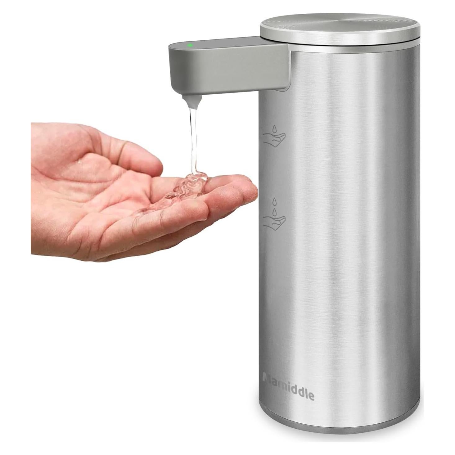 Dispensador Automático de Jabón Mamiddle Plata IPX5 USB-C