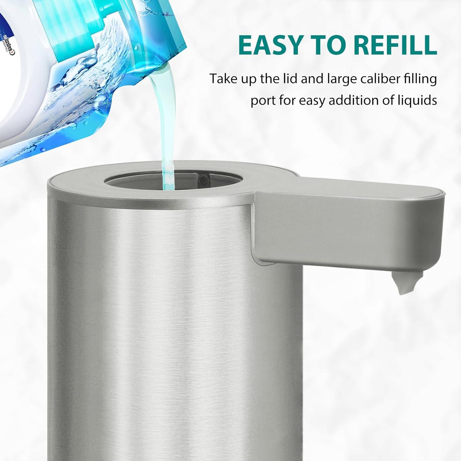 Dispensador Automático de Jabón Mamiddle Plata IPX5 USB-C