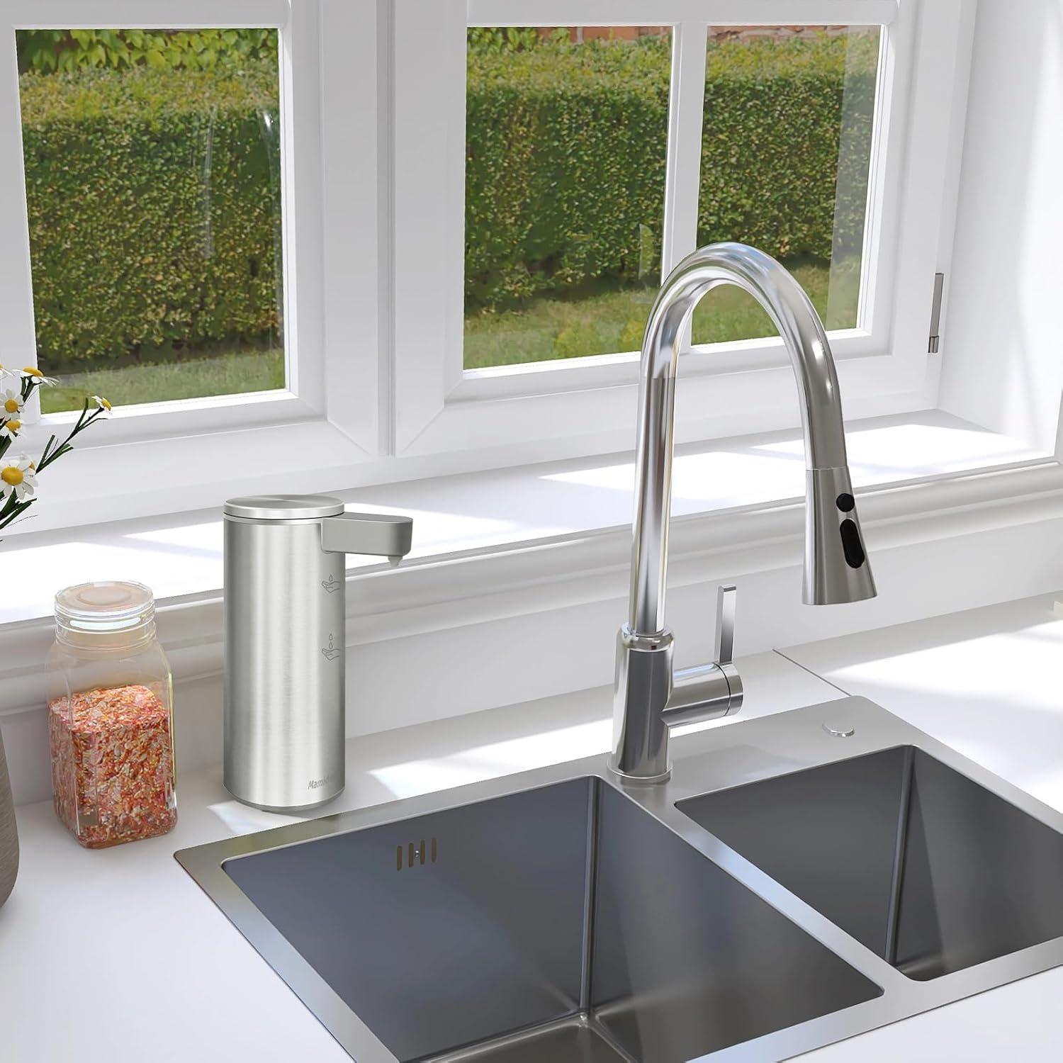 Dispensador Automático de Jabón Mamiddle Plata IPX5 USB-C