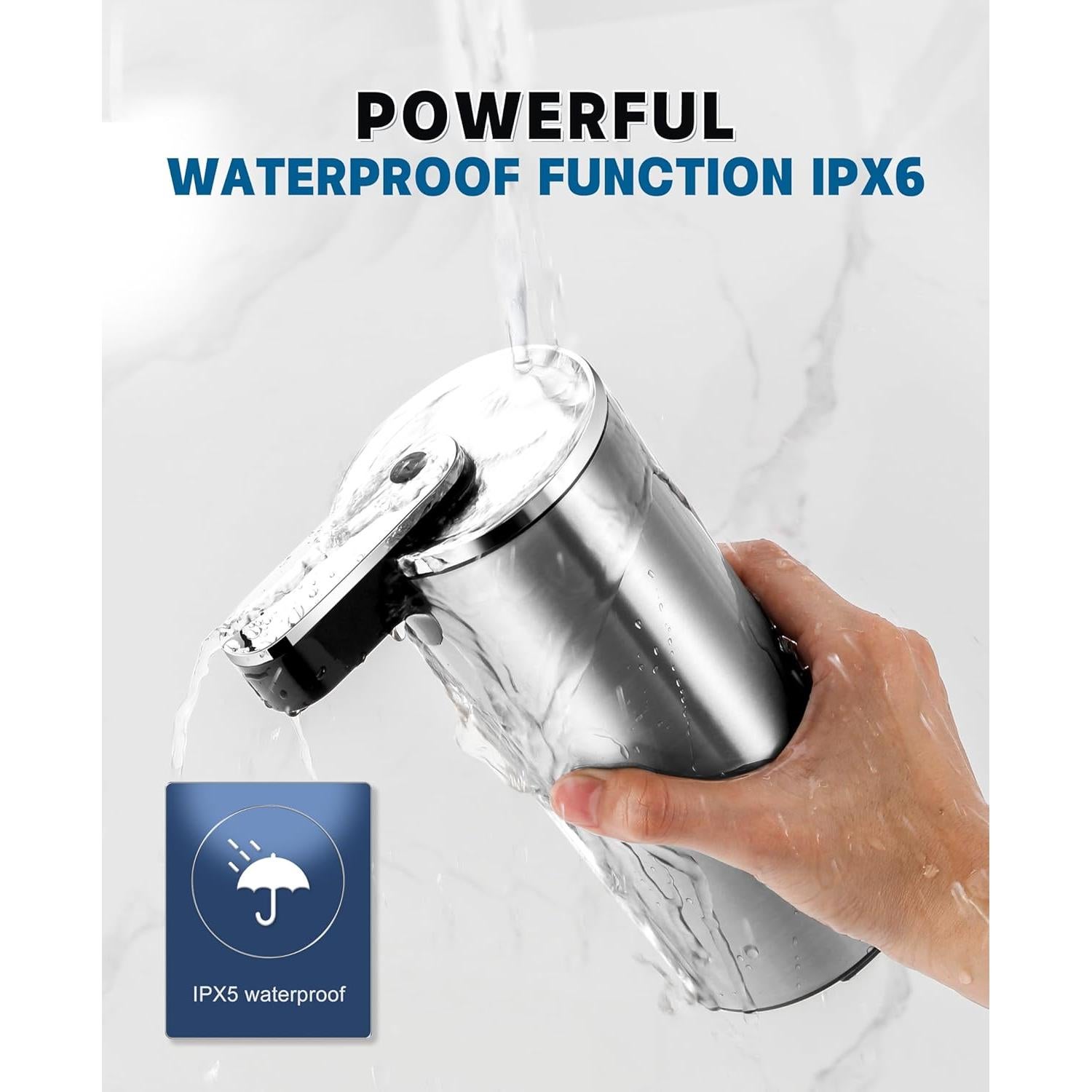 Dispensador de Jabón Automático Mzjqon 340ml Acero Inoxidable