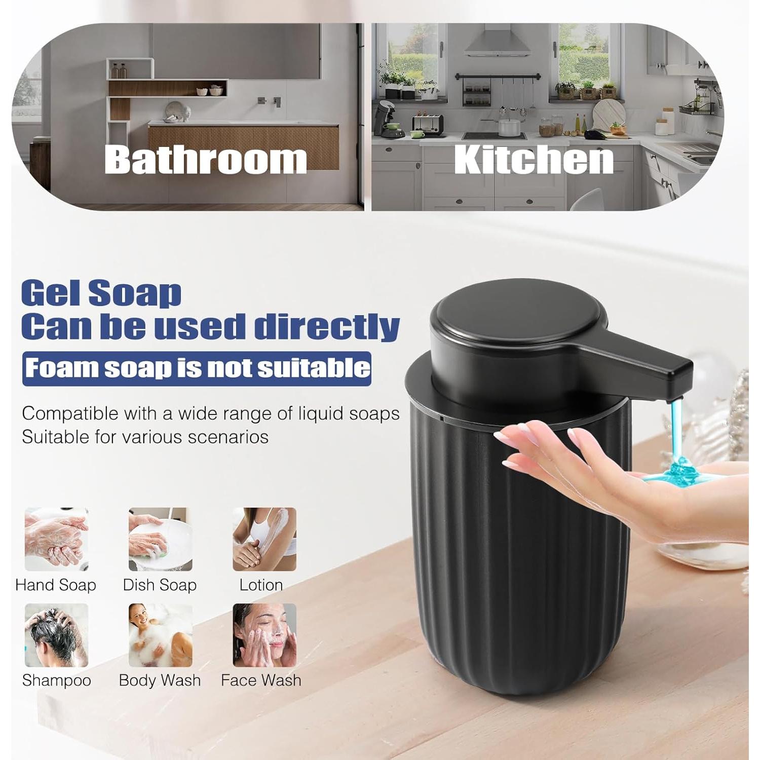 Dispensador Automático de Jabón Blancel 250ml Negro Recargable