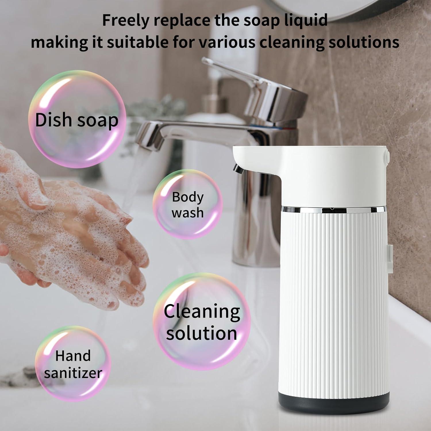 Dispensador de Jabón Automático XIANGPAO Negro Recargable 371g