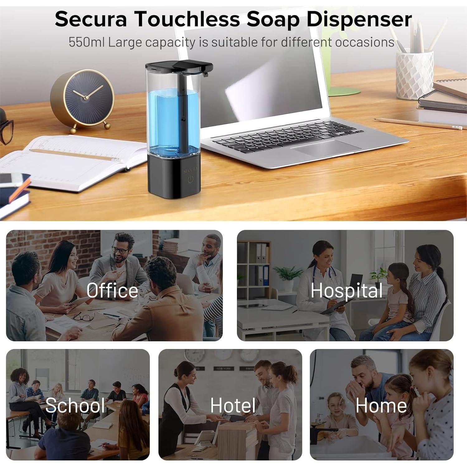 Dispensador de Jabón Automático Secura 550 ml Sin Contacto