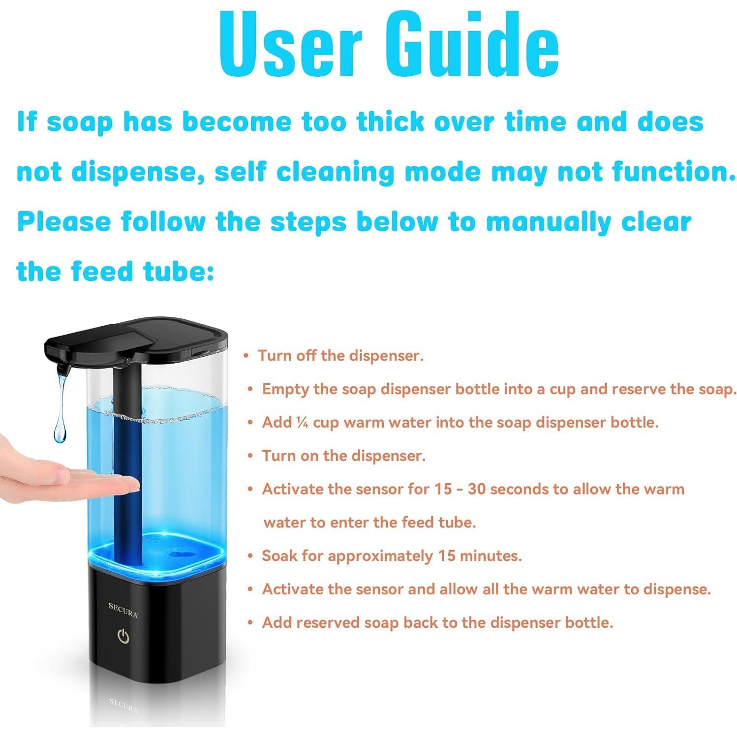 Dispensador de Jabón Automático Secura 550 ml Sin Contacto