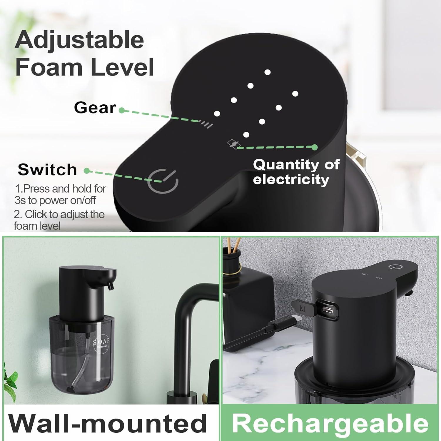 Dispensador de Jabón Espumoso Automático Josnown 400ml Negro