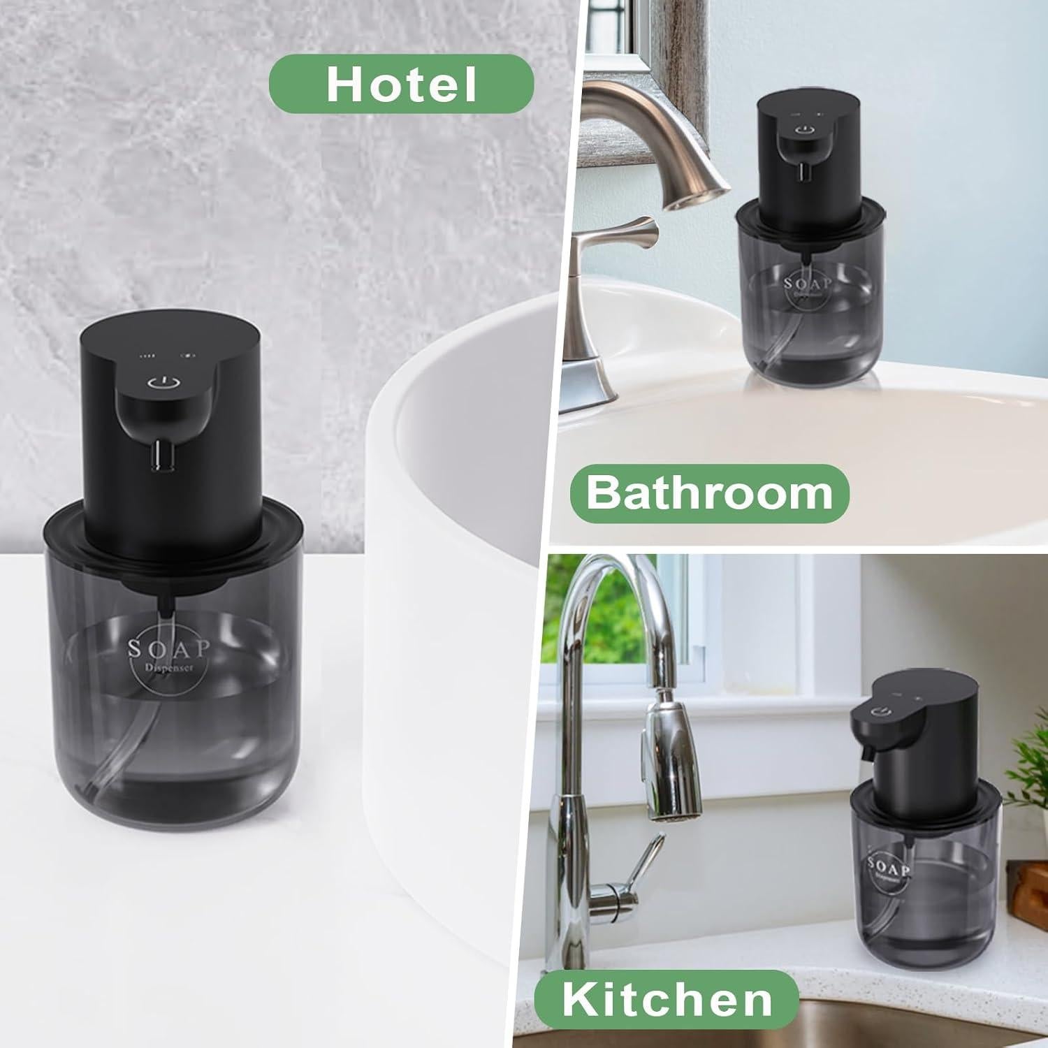 Dispensador de Jabón Espumoso Automático Josnown 400ml Negro