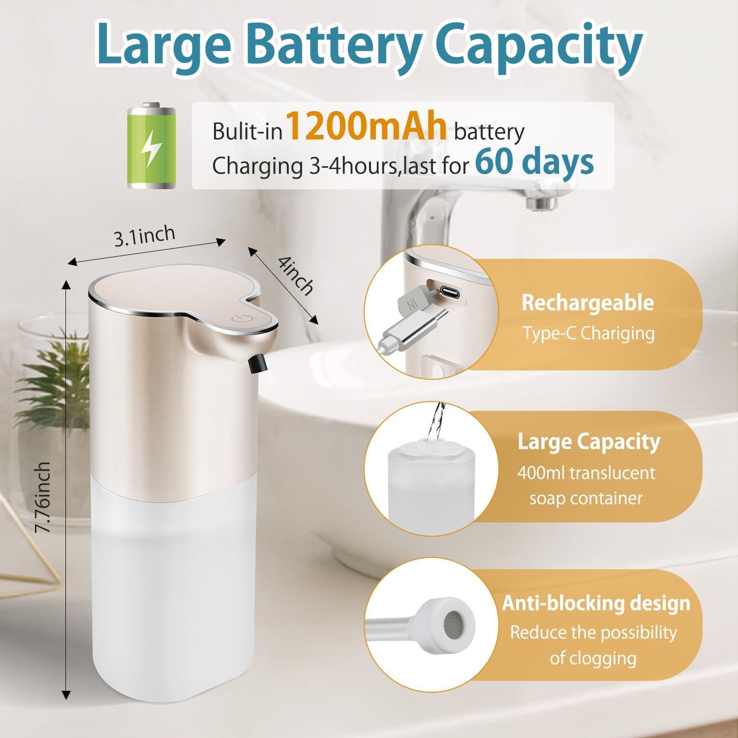 Dispensador Automático de Jabón Espumoso Cheftick 400ml