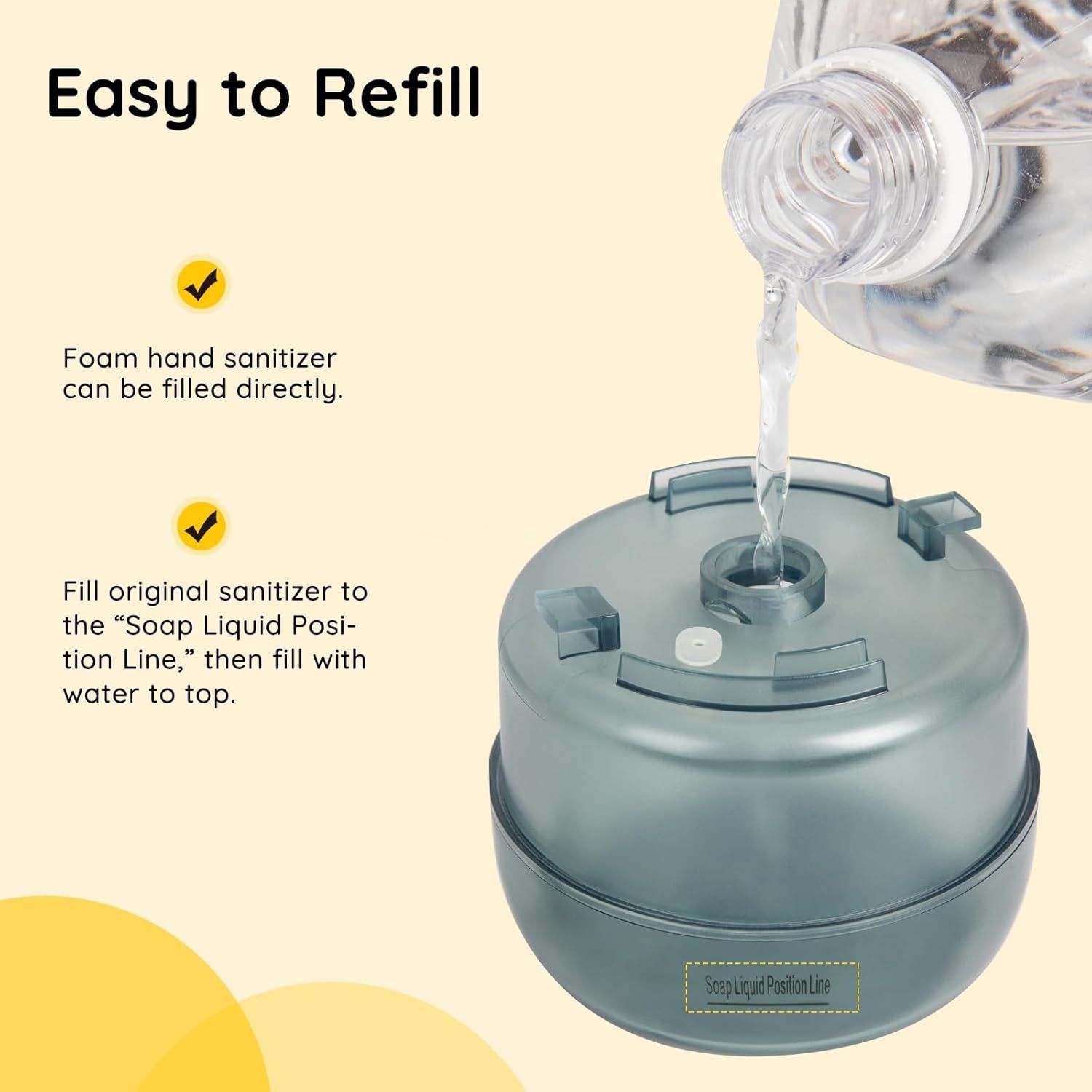 Dispensador Automático de Jabón Espumoso Besdor Pato Amarillo