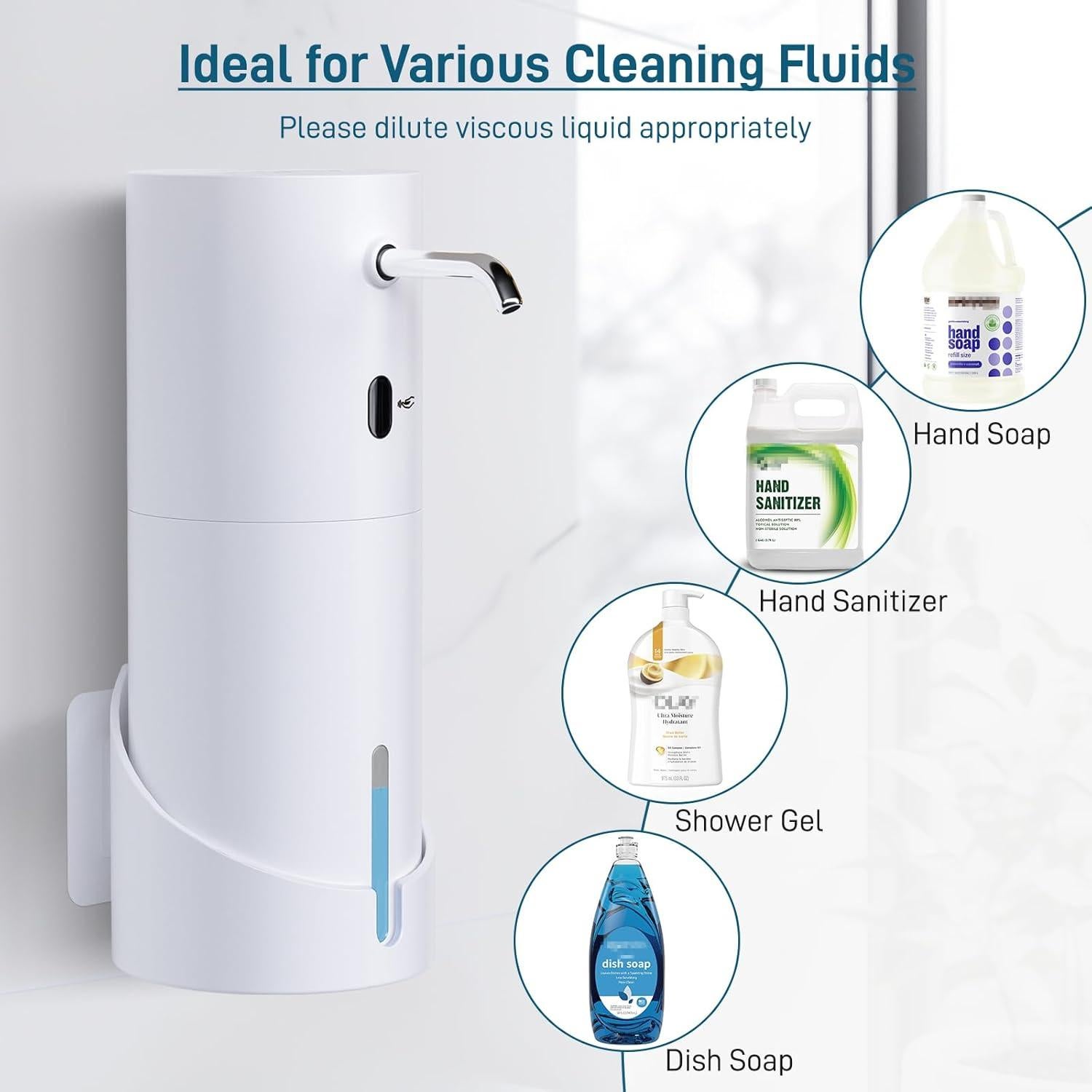 Dispensador de Jabón Automático WRISIN 450 ml, Sin Contacto