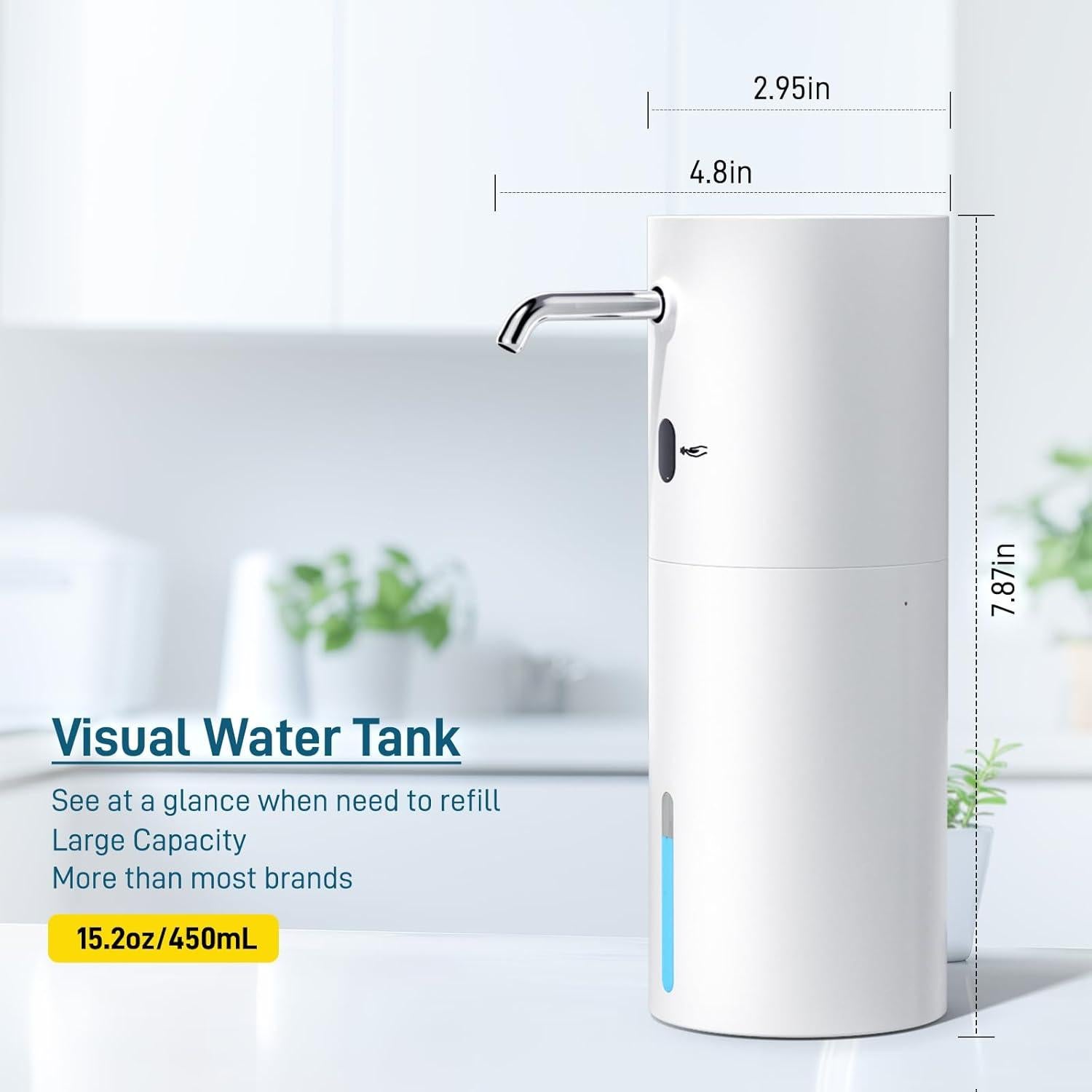 Dispensador de Jabón Automático WRISIN 450 ml, Sin Contacto