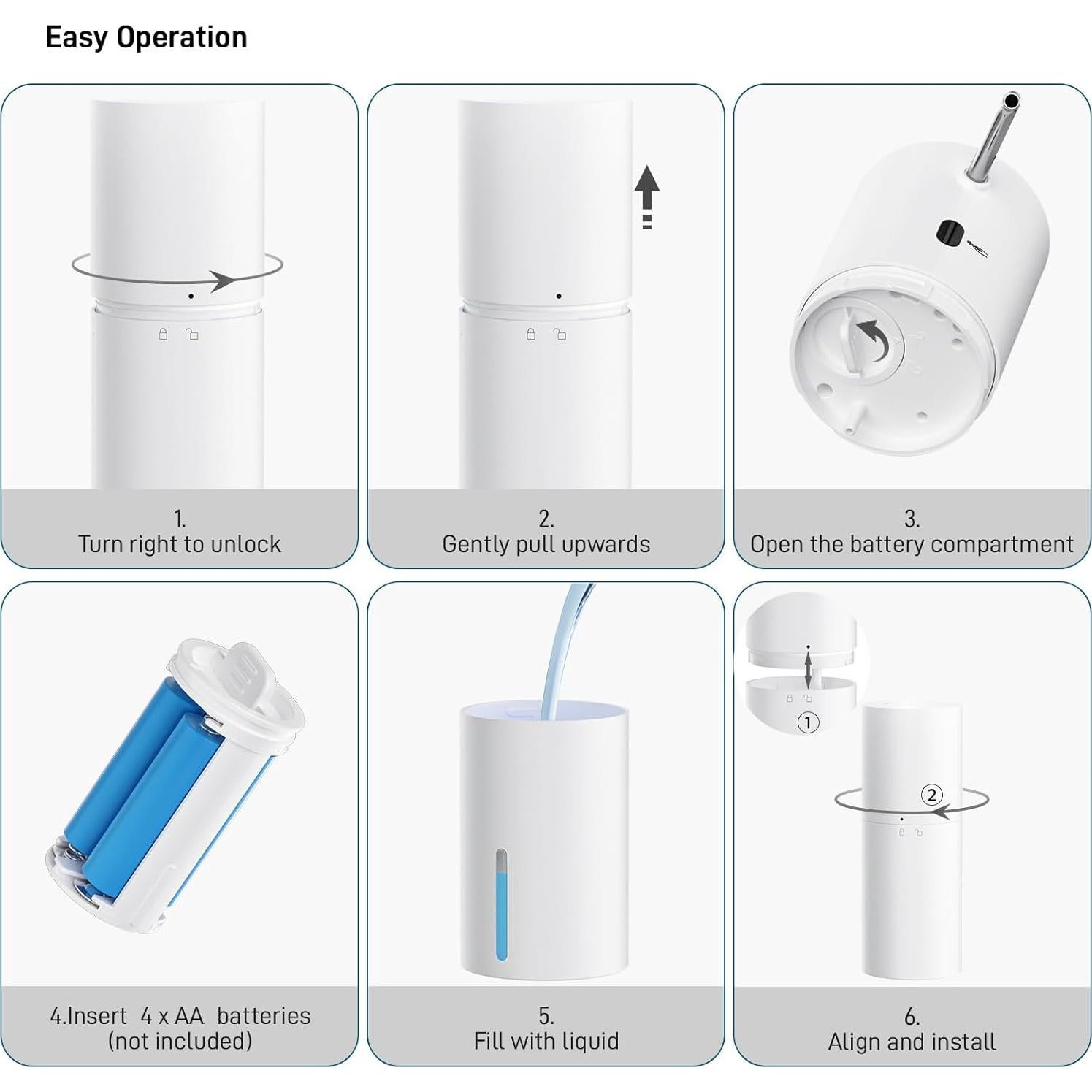 Dispensador de Jabón Automático WRISIN 450 ml, Sin Contacto