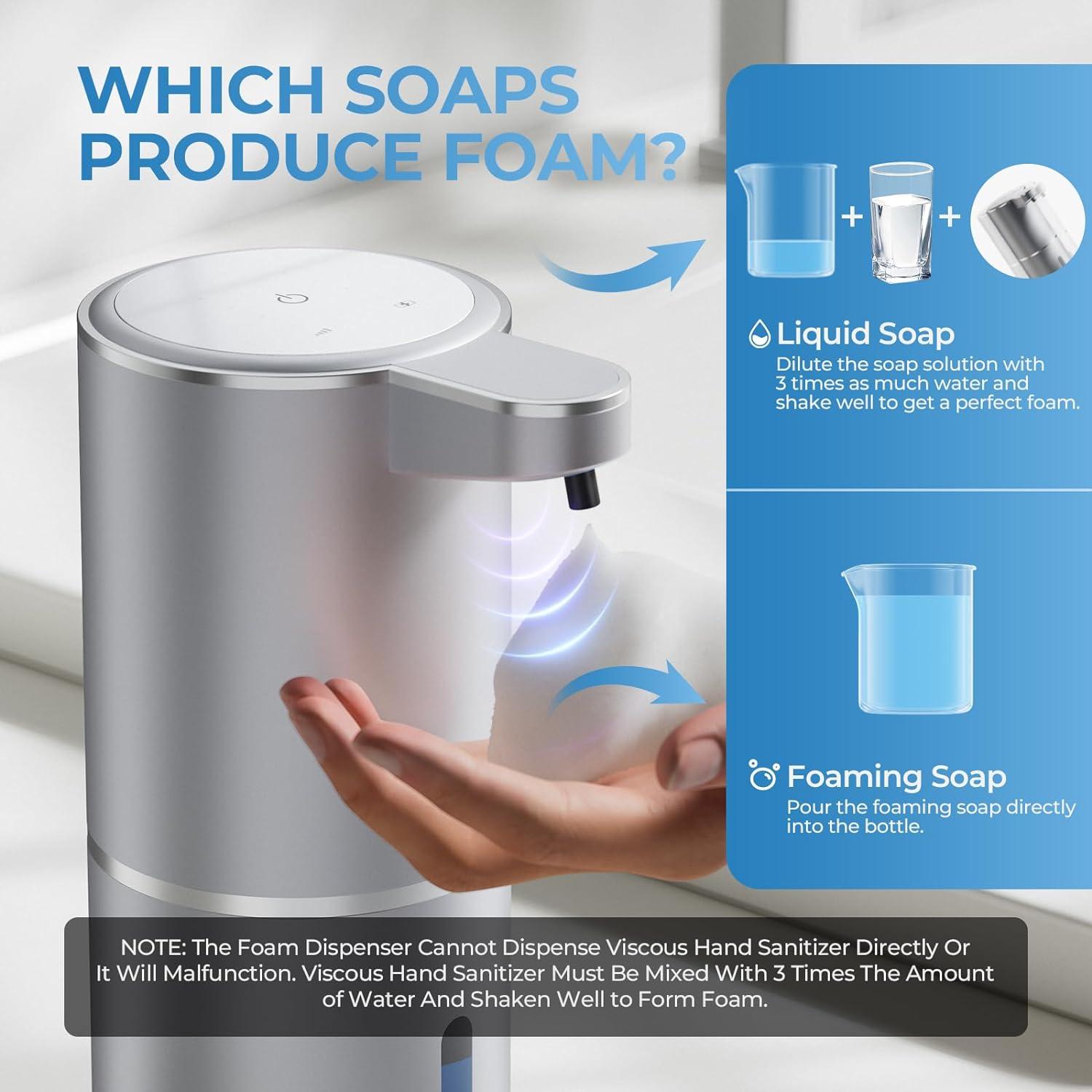 Dispensador Automático de Jabón Espumoso Wisekoti P11 Gris