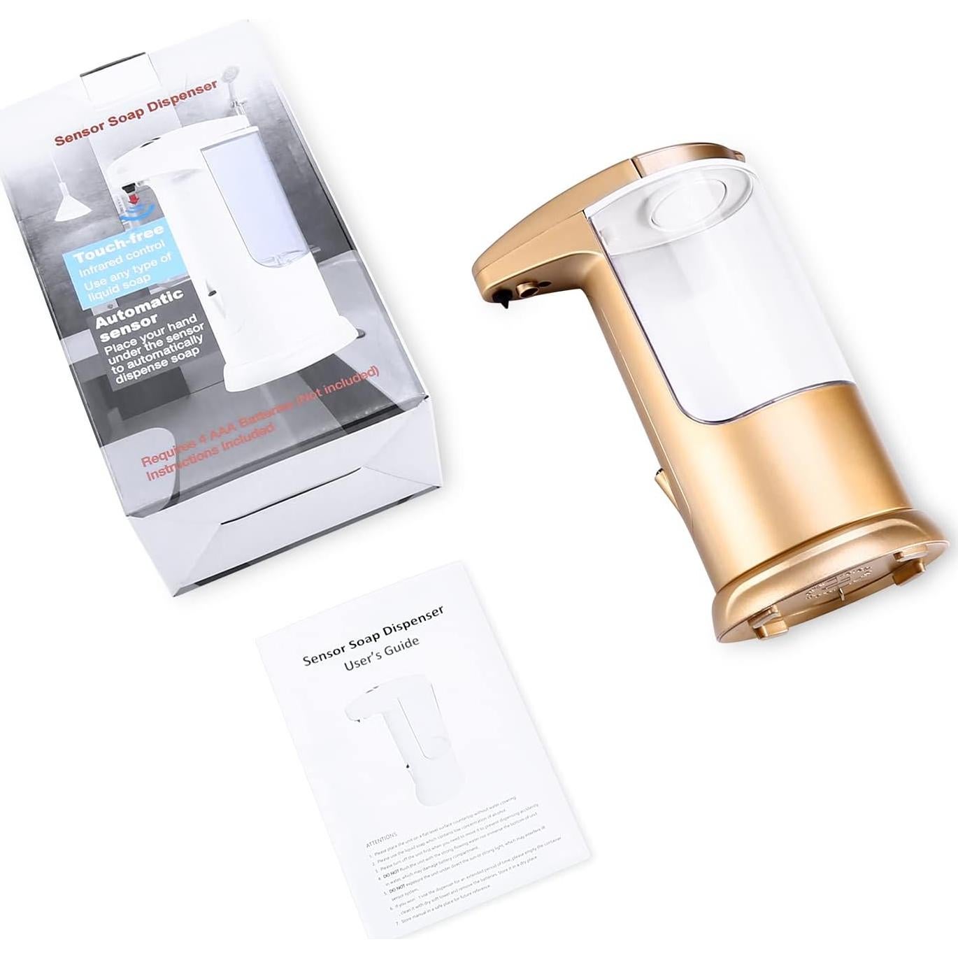 Dispensador Automático de Jabón Ankilo 370ml Dorado Rosa