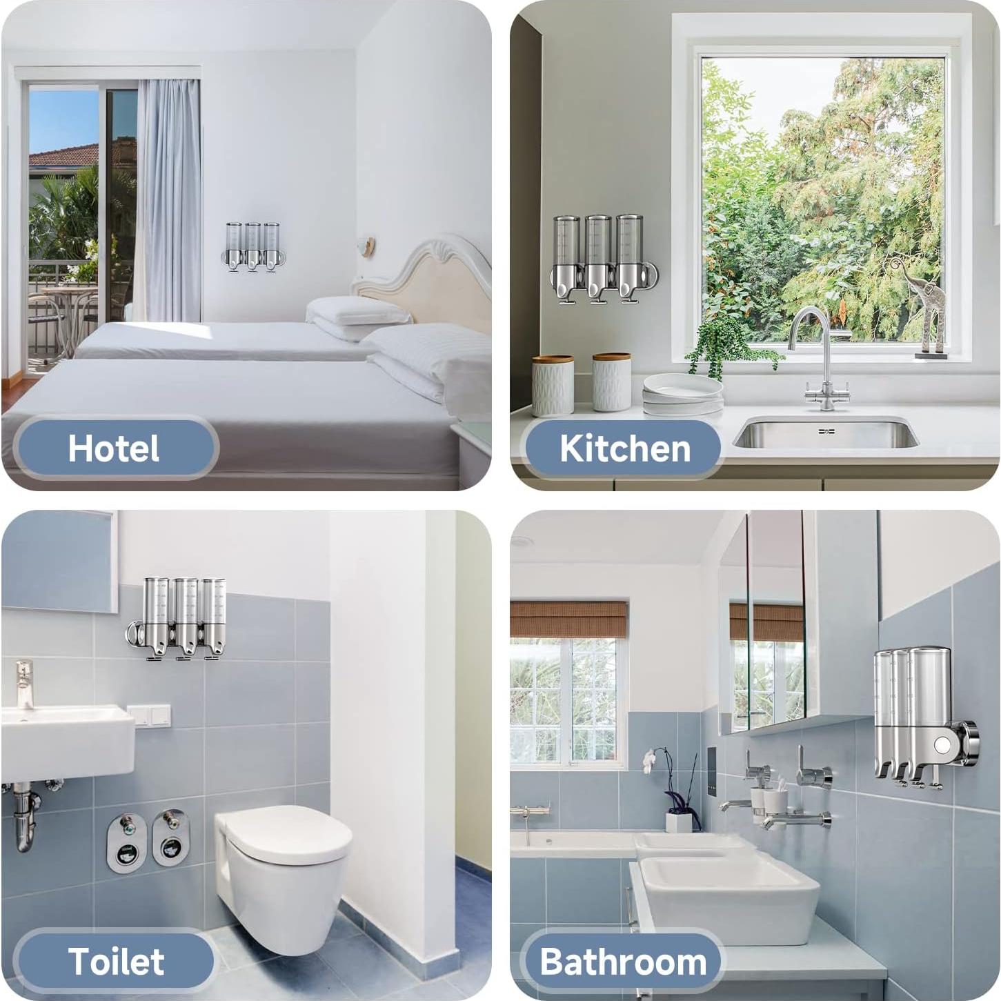 Dispensador de Ducha 3 en 1 YIAOZ Incoloro 500 ml Triple