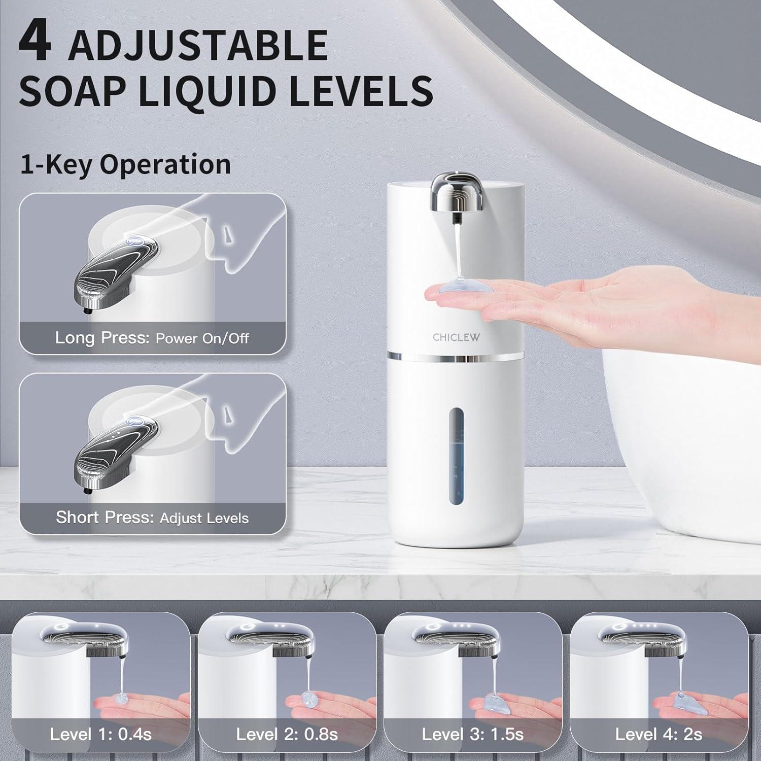 Dispensador de Jabón Automático CHICLEW 400ml Sin Contacto