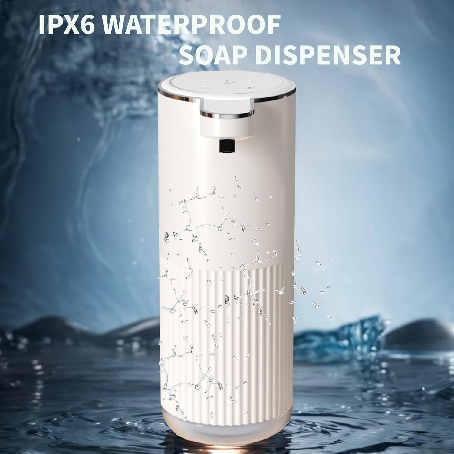 Dispensador Automático de Jabón Fiecco Blanco 385ml Sin Contacto