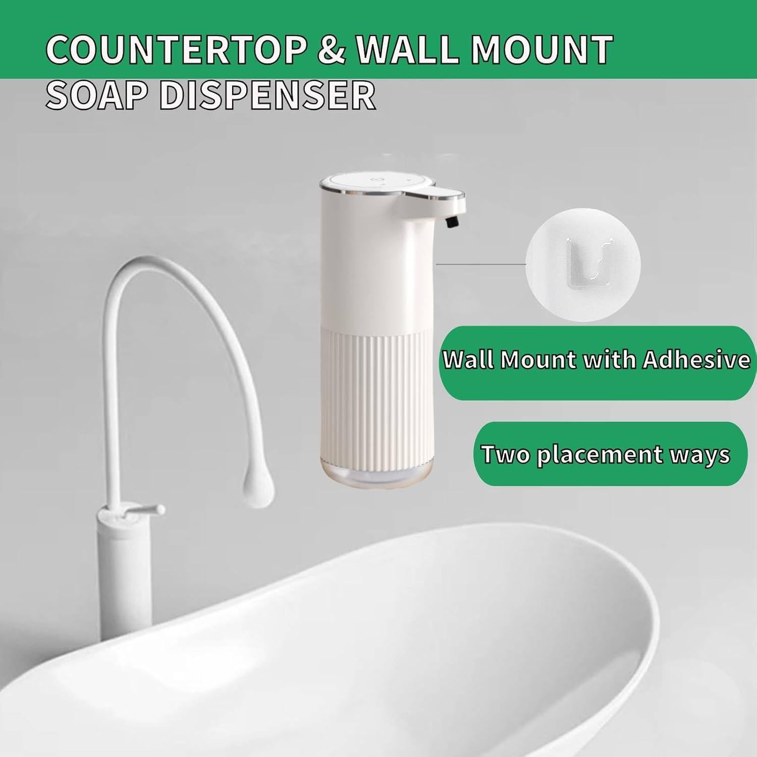 Dispensador Automático de Jabón Fiecco Blanco 385ml Sin Contacto