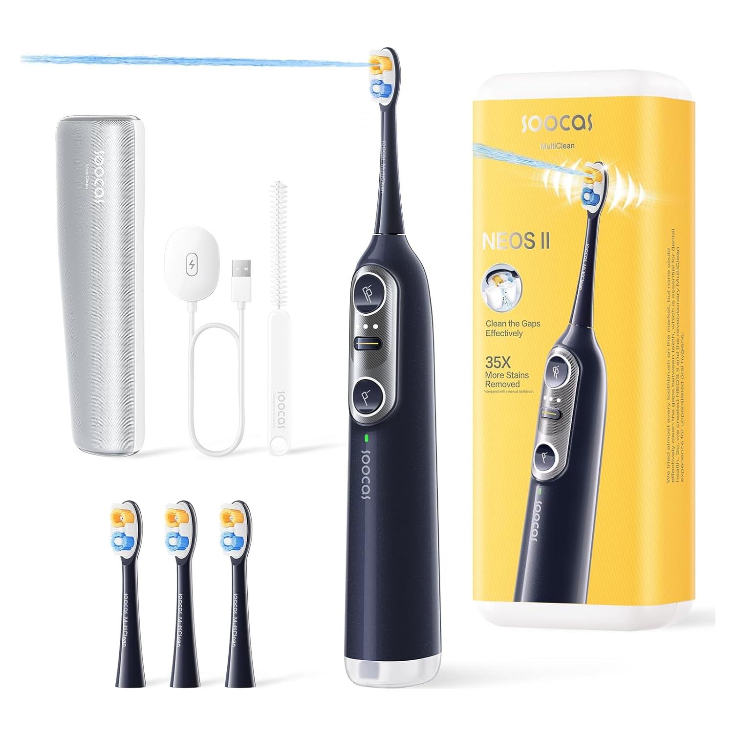 Cepillo de Dientes Eléctrico Soocas NEOS II con Irrigador 2 en 1