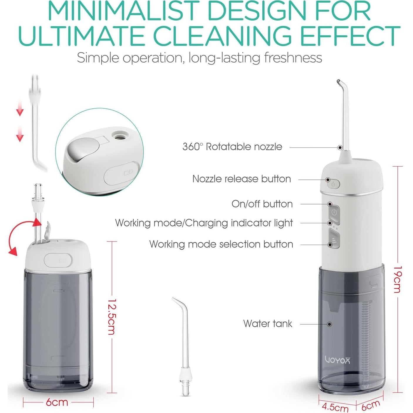 Irrigador Dental Portátil VOYOR-HEALTH WF510 Plata IPX7