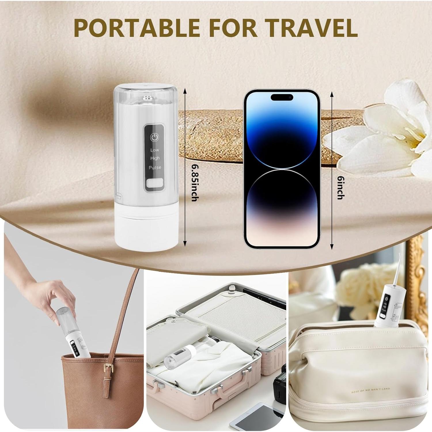 Irrigador Dental Portátil EcoBioEco YXQ723 Recargable IPX7