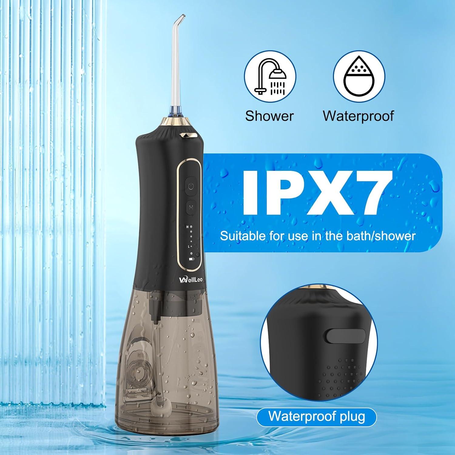 Irrigador Dental Portátil WELLLEO P12 300ML 5 Modos IPX7