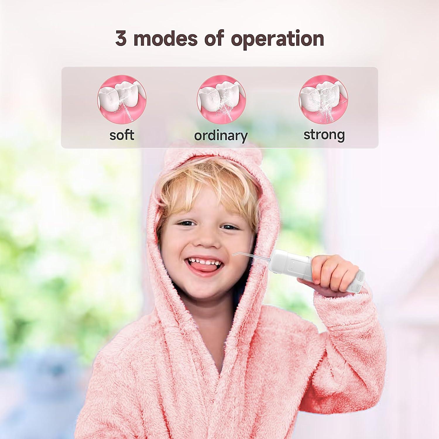 Irrigador Dental Portátil YK-Mak para Niños, 3 Modos, 4 Boquillas