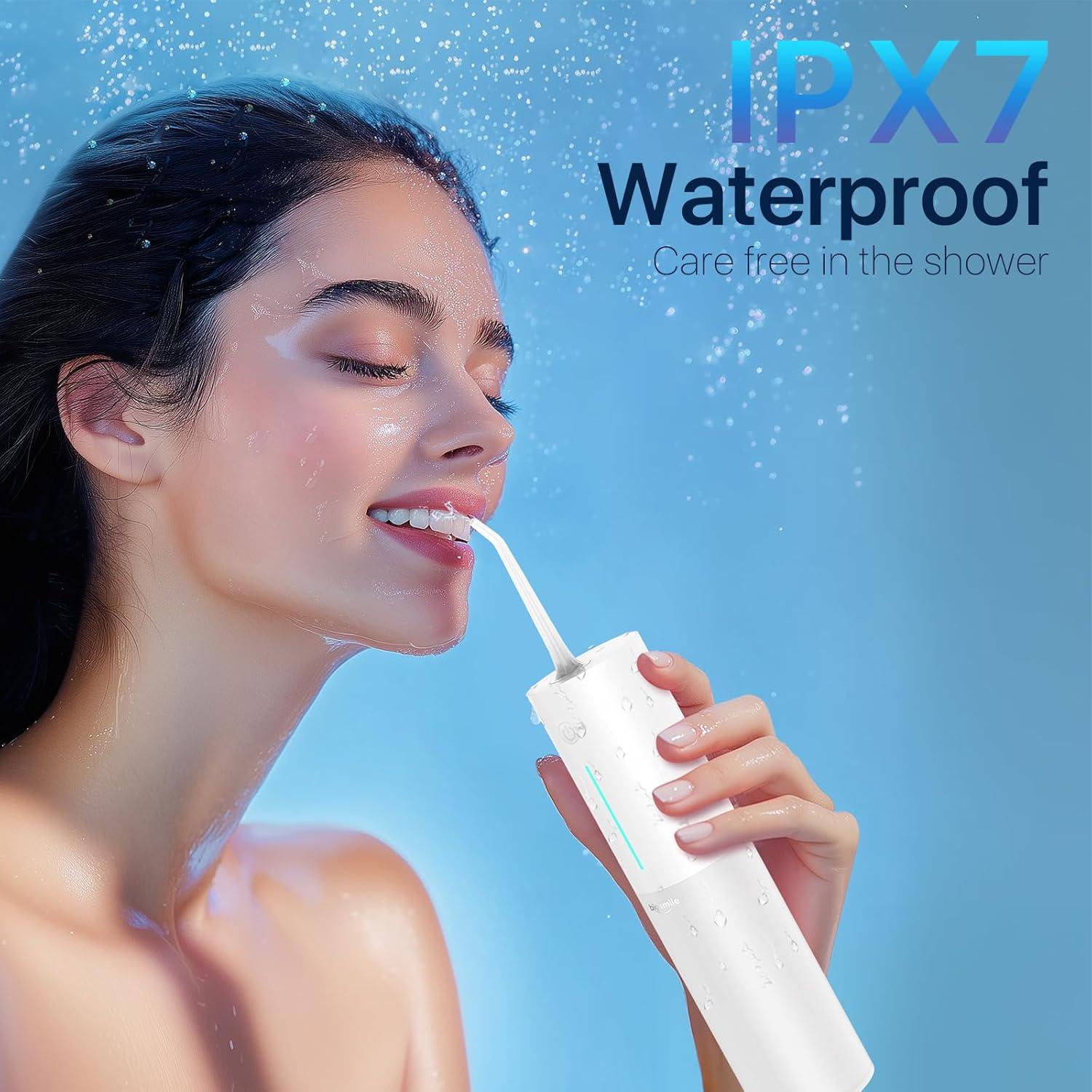 Irrigador Oral Inalámbrico Portátil BigSmile Blanco IPX7
