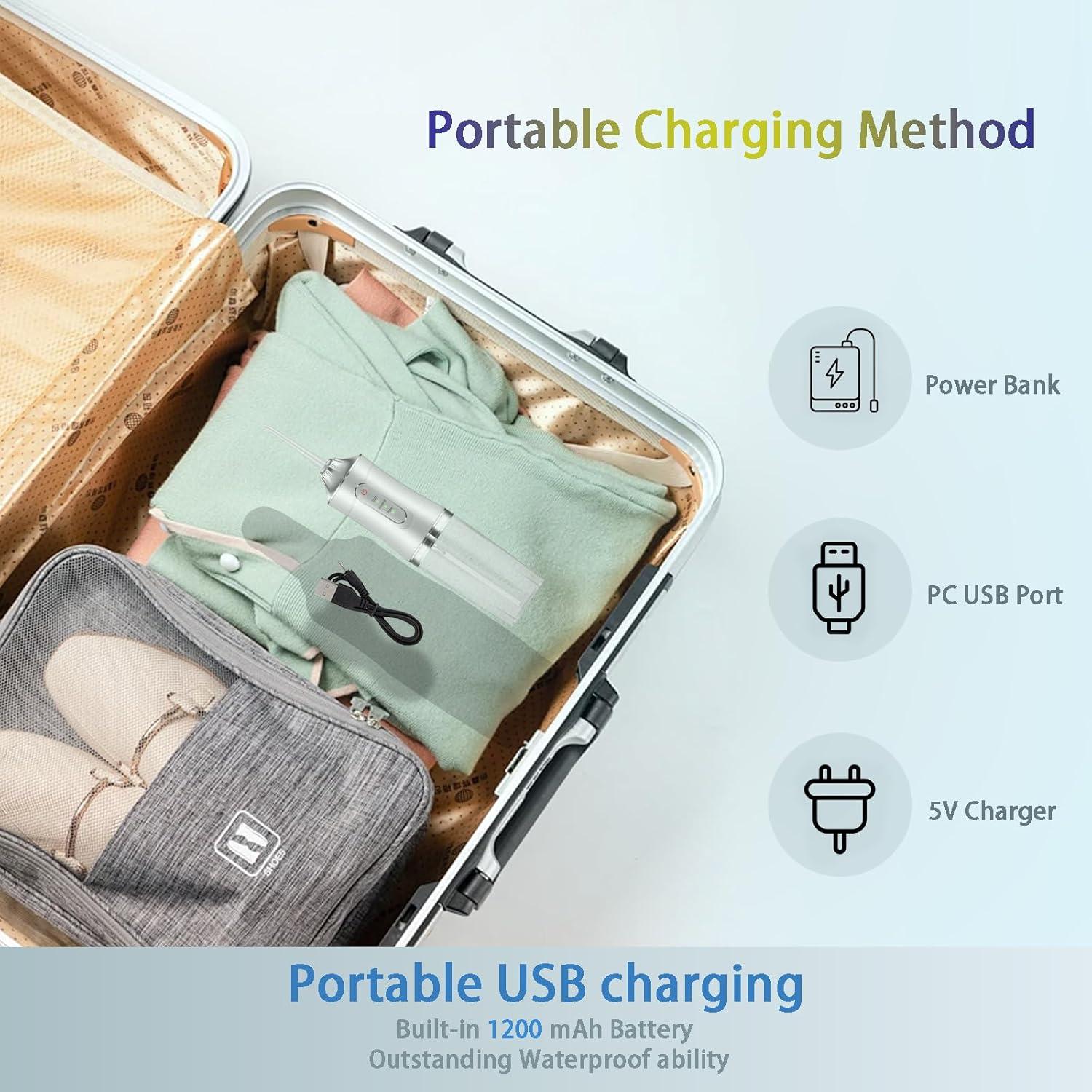 Irrigador Dental Inalámbrico Genérico IPX7 3 Modos 4 Boquillas