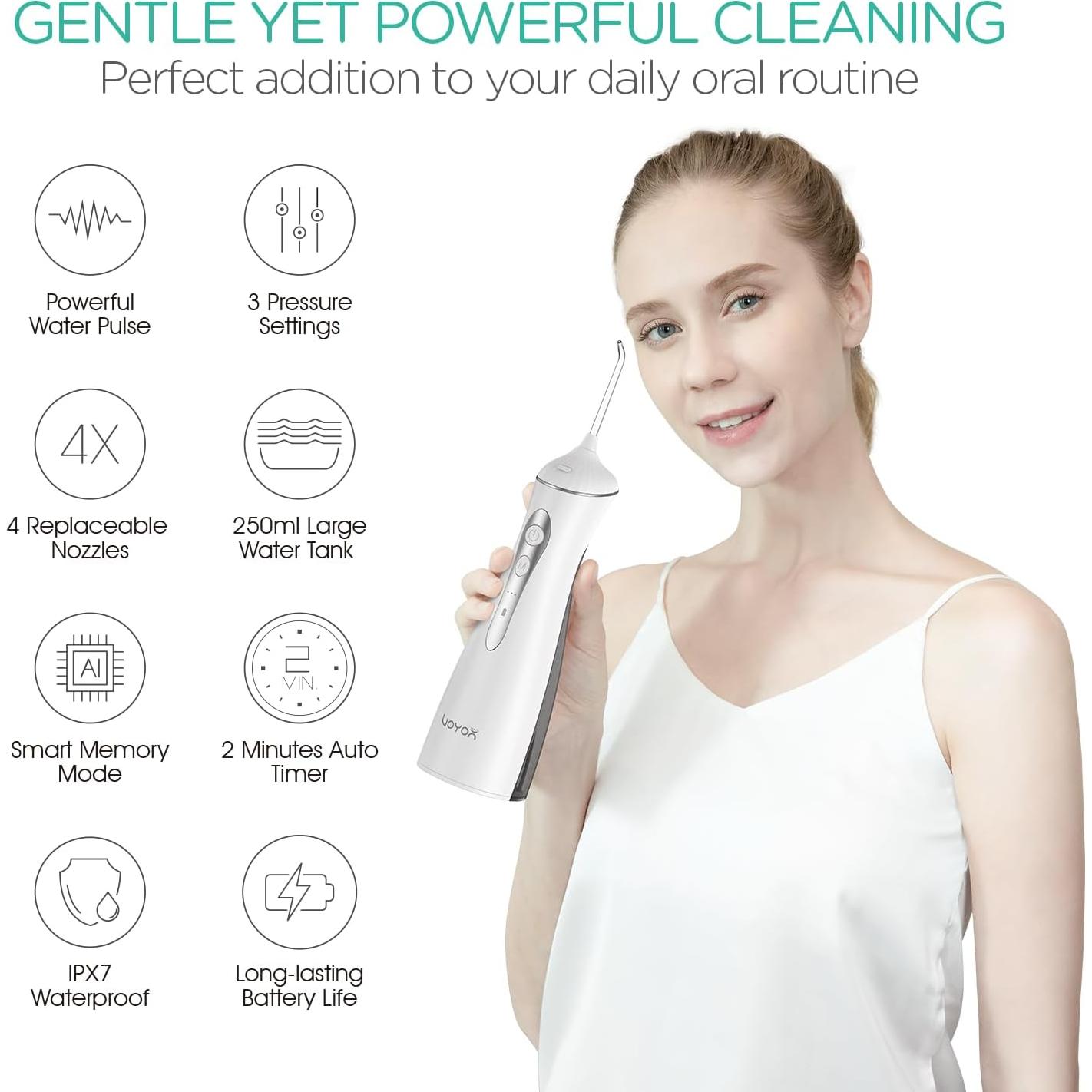 Irrigador Dental Inalámbrico VOYOR-HEALTH WF400 Gris 250ml