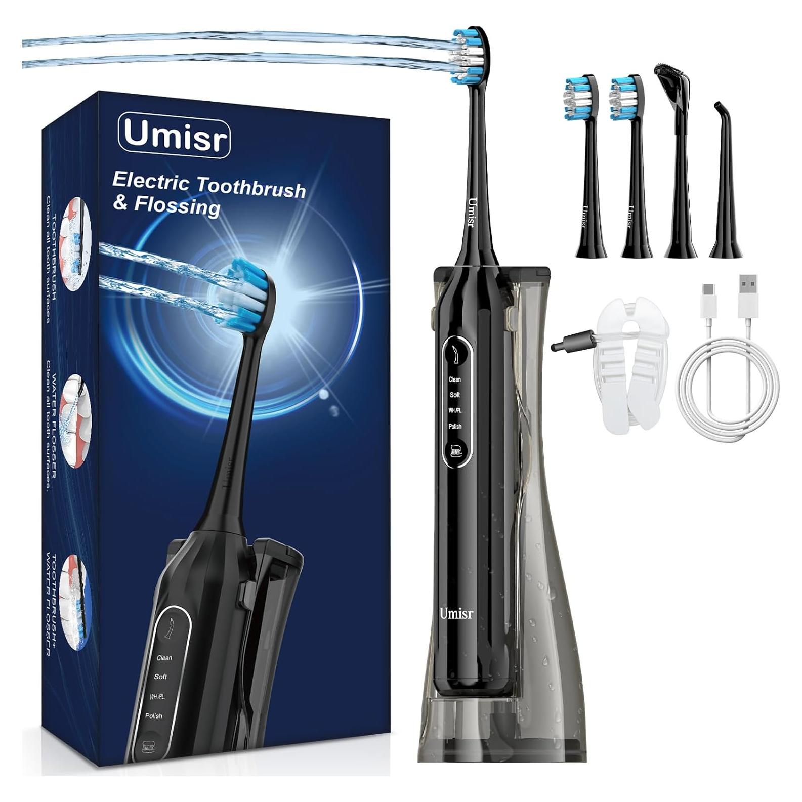 Cepillo de dientes eléctrico Umisr Wf2100 4 en 1 con irrigador
