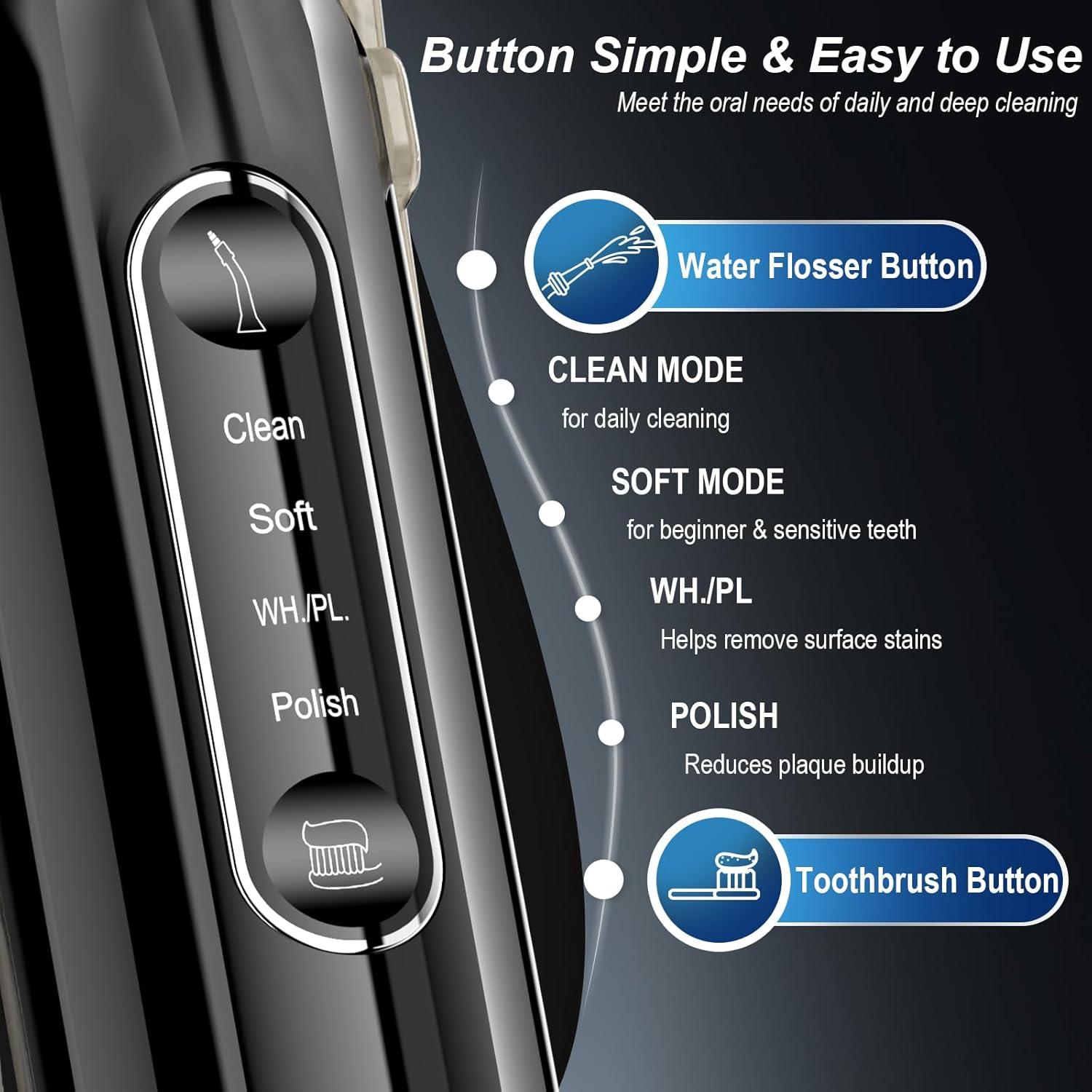 Cepillo de dientes eléctrico Umisr Wf2100 4 en 1 con irrigador