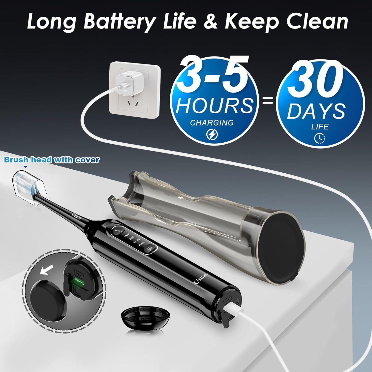 Cepillo de dientes eléctrico Umisr Wf2100 4 en 1 con irrigador