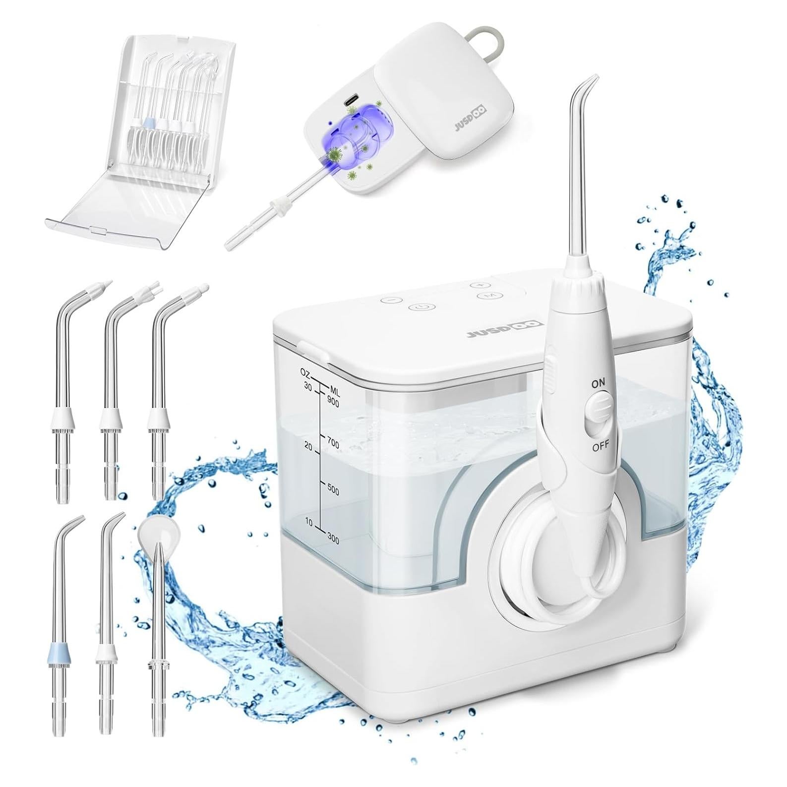 Hilo Dental a Base de Agua JUSDOO 950ML Recargable Sin Cable