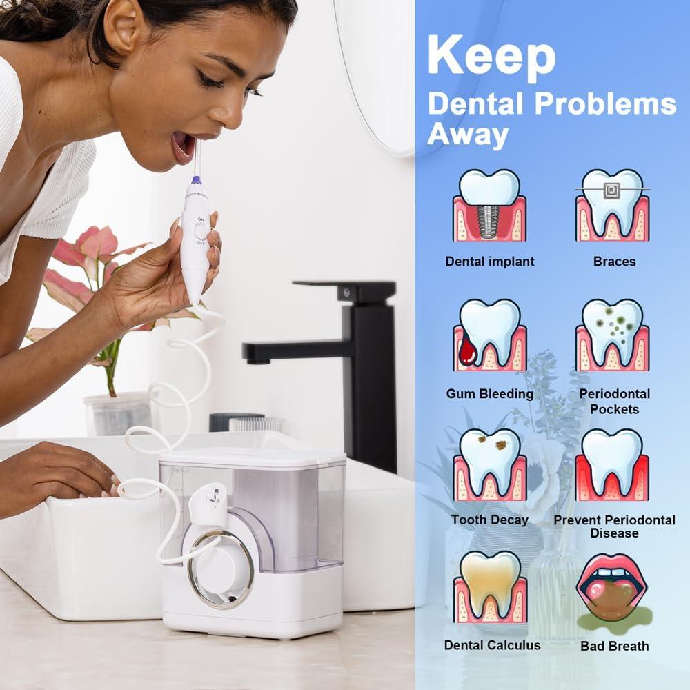 Hilo Dental a Base de Agua JUSDOO 950ML Recargable Sin Cable