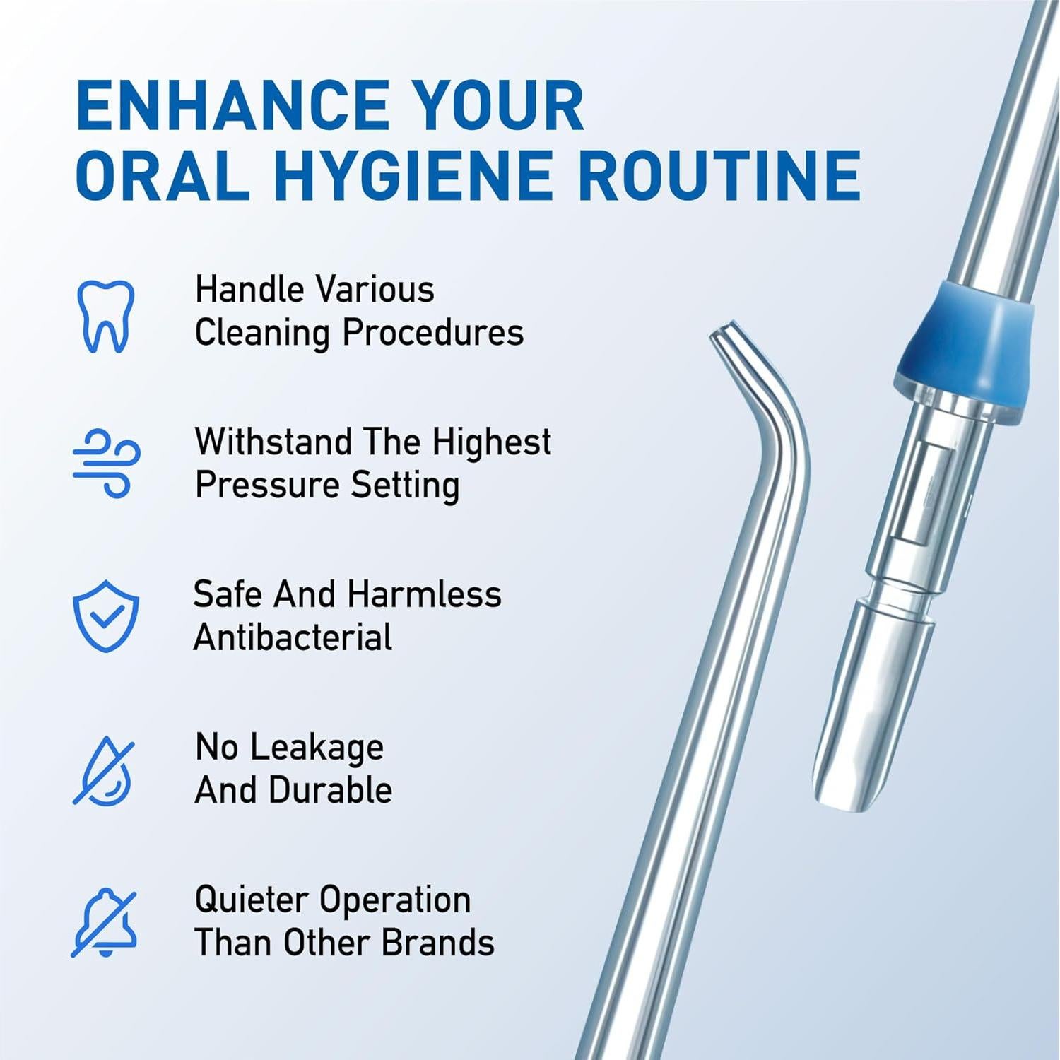 Cabezal de Reemplazo Waterpik Fortivo con 6 Consejos Clásicos