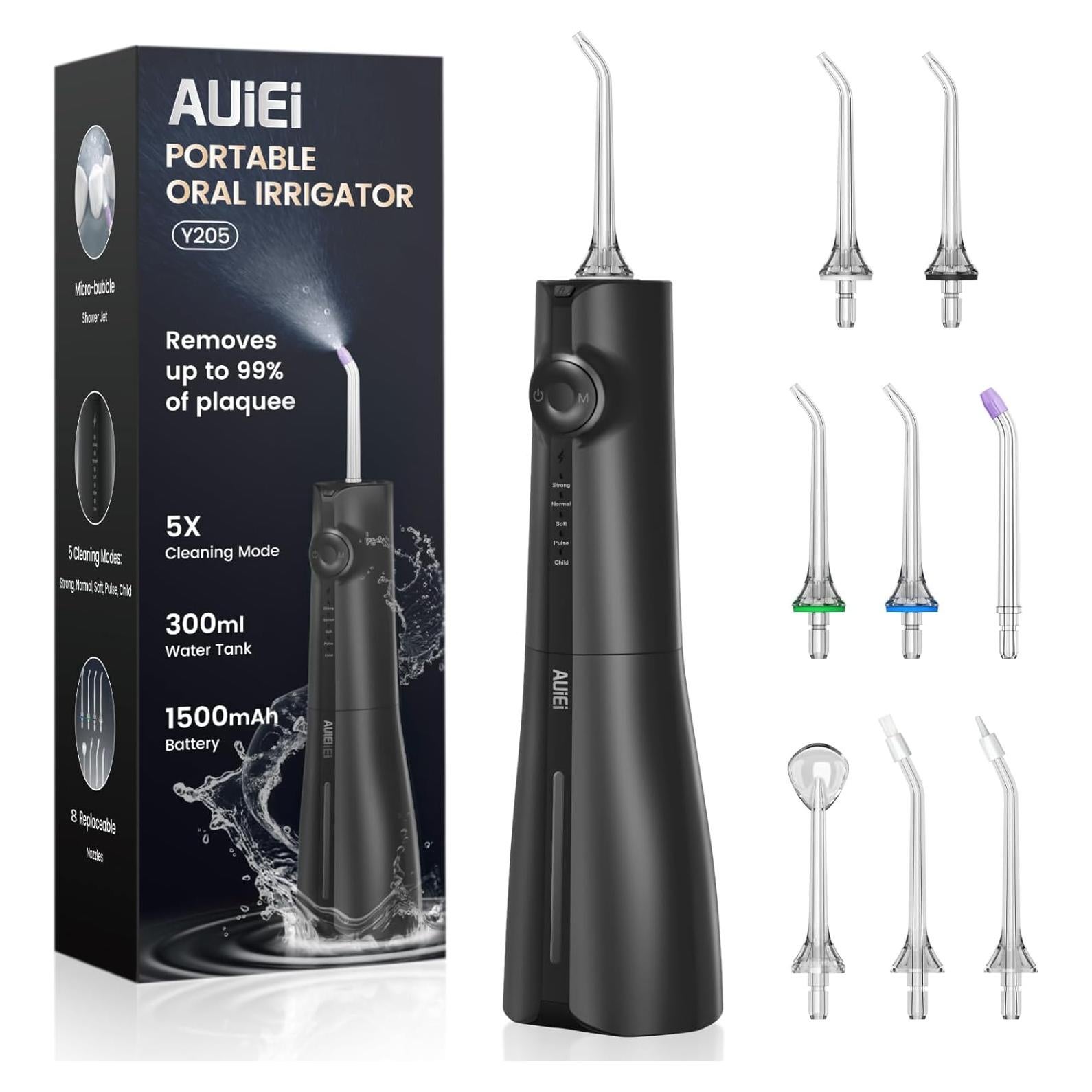 Irrigador Dental Inalámbrico AUIEI 300ML 5 Modos IPX7