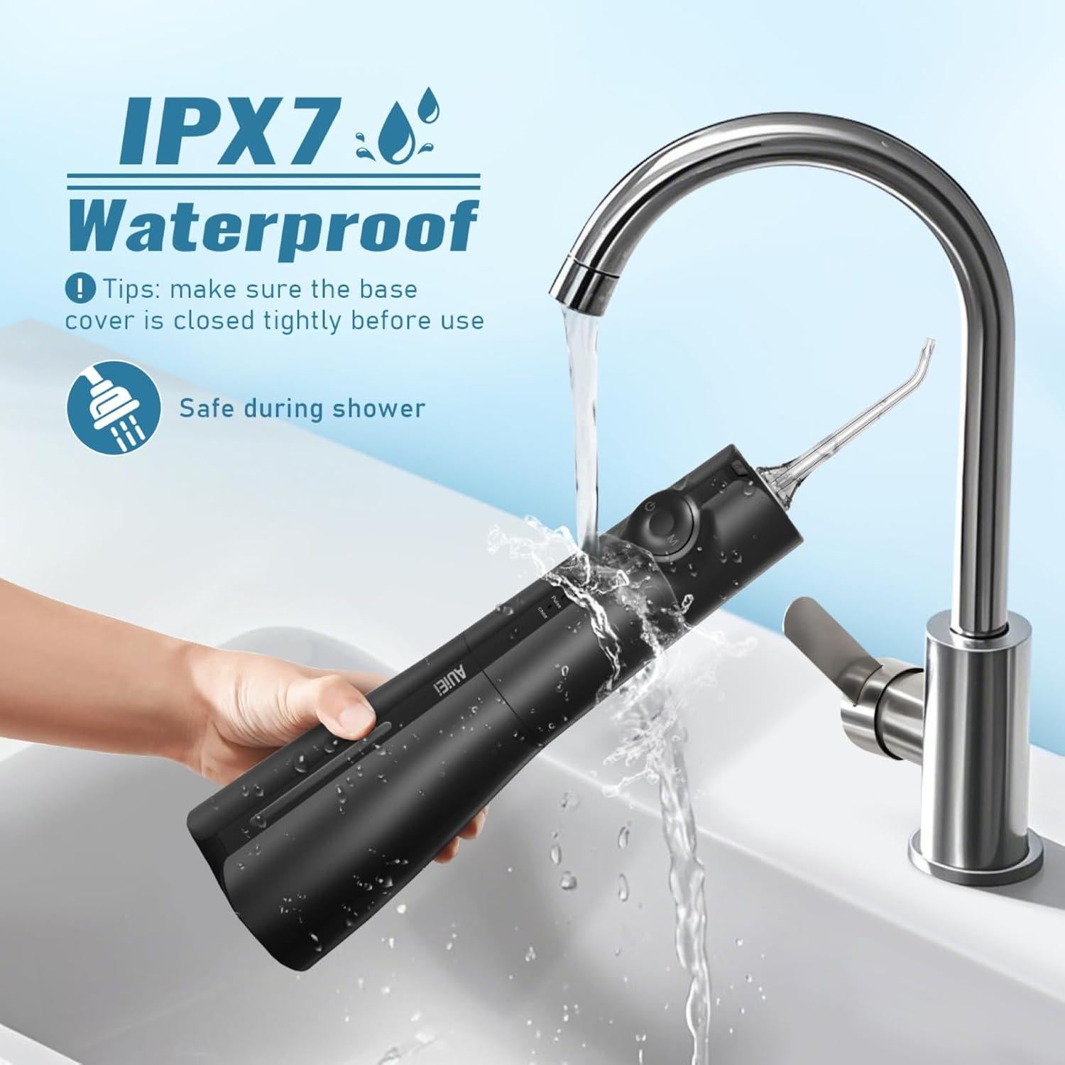 Irrigador Dental Inalámbrico AUIEI 300ML 5 Modos IPX7