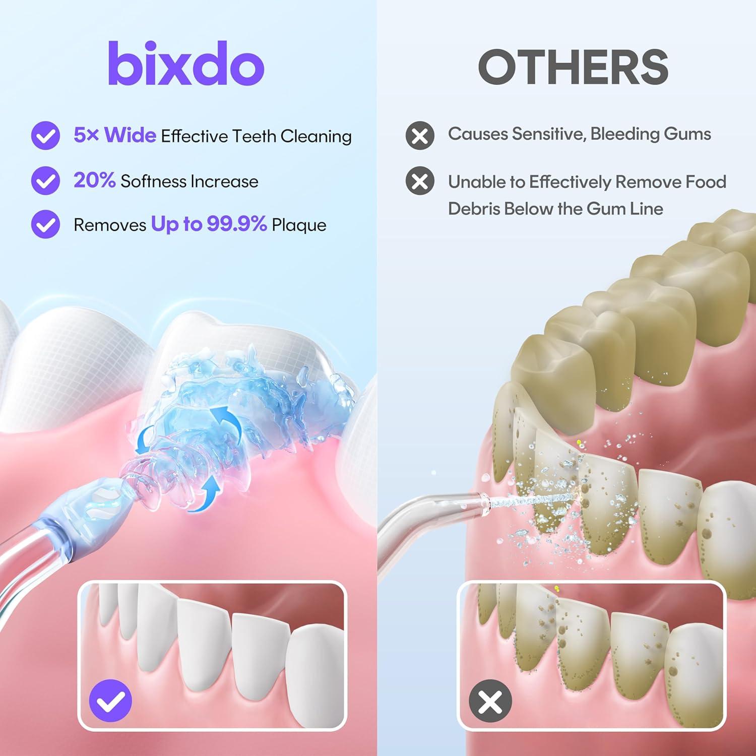 Hilo Dental de Agua Bixdo A30 Pro Portátil Púrpura 3 Modos